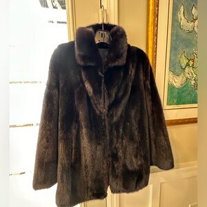 Dark Brown Mink Jacket- excellent condition